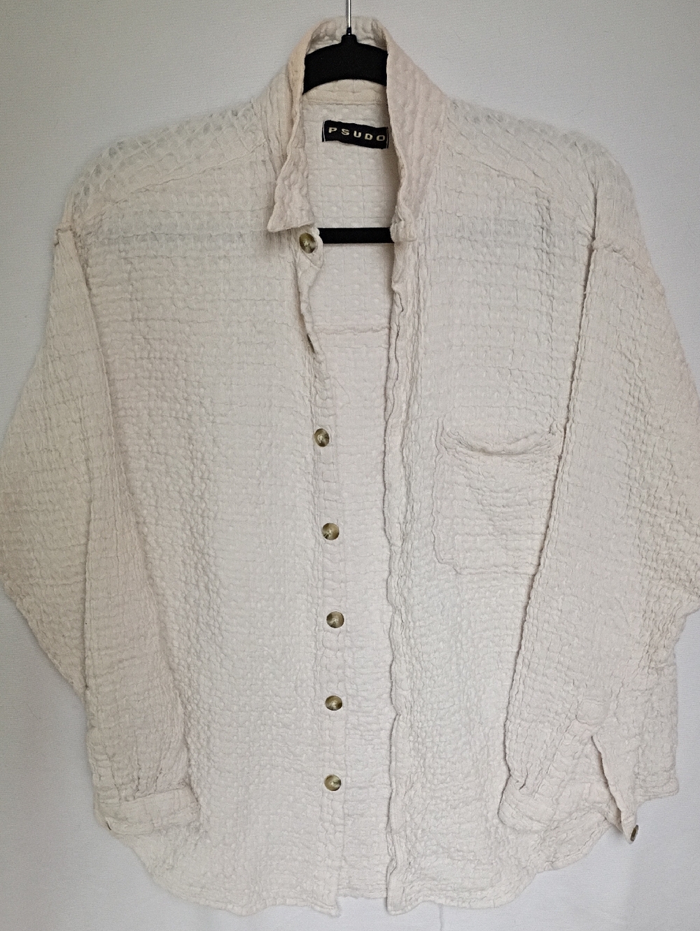 Psudo Heavily Textured Cotton Button Down